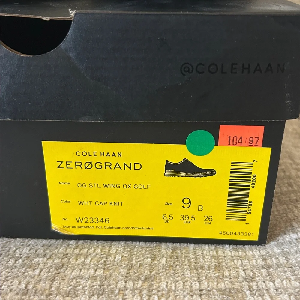 Cole Haan ZeroGrand Stitchlite Wingtip Oxford Golf shoe-Women 9-beige/teal-NWT - Picture 7 of 7